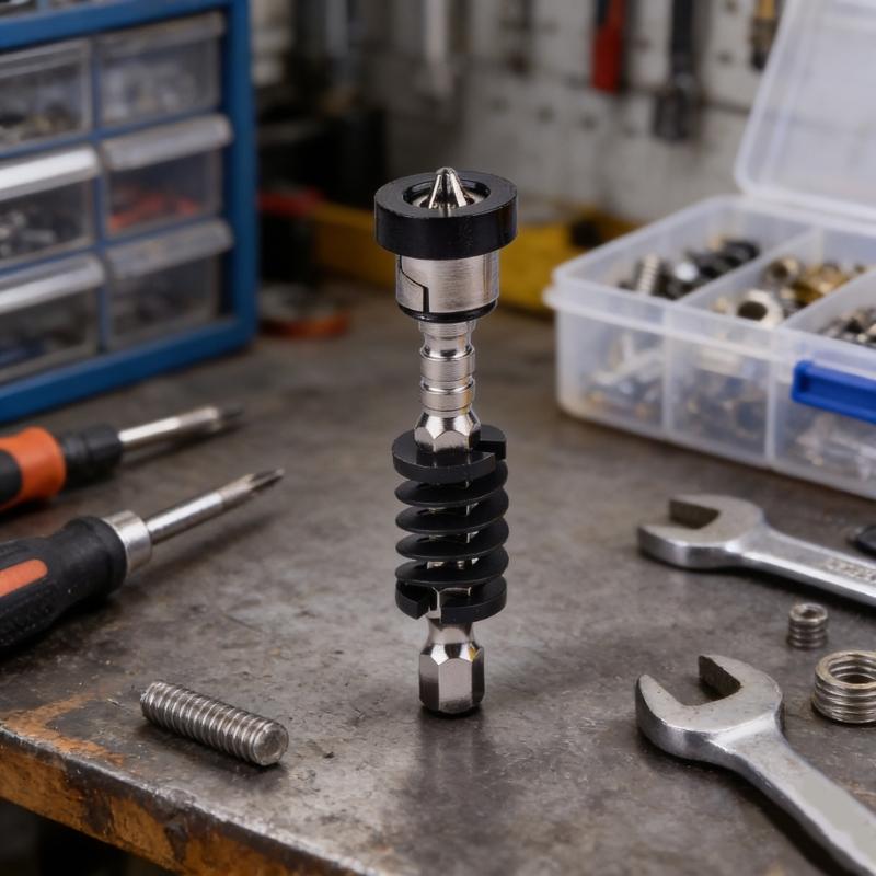 2Pcs High Precise Spring Hexagonal Shank Screwdriver Bit With Strong Magnets For Secure Fastening Cordless Drill Tool