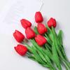 10 Pcs Artificial Tulip Flowers Faux PU Tulip Bouquet with Long Stem Real Touch Flower Arrangement for Wedding Table Centerpiece Mother's Day Spring