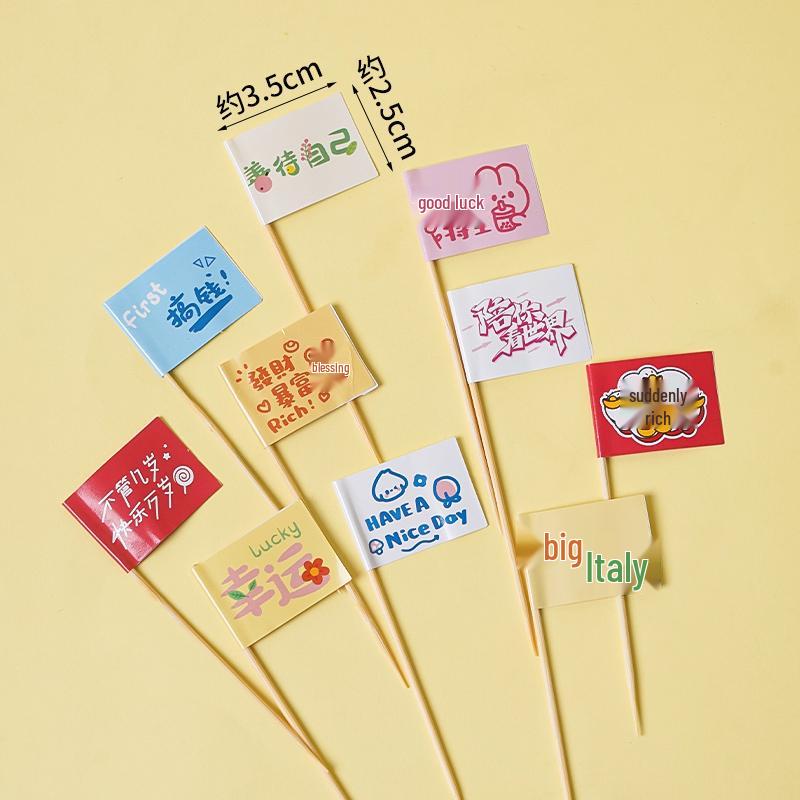 Colorful Macaron Cartoon Birthday Candle Decorations