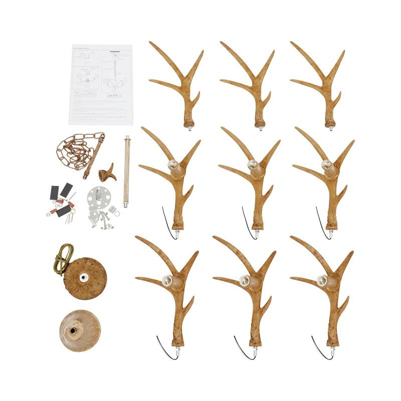 Vintage Pendant Light and Pore Deer Antler Restaurant Dining Room Pendant Light