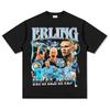 Erling Haaland Printed Pure Cotton Y2K T-shirt Summer Sports Fashion Casual Short Sleeved Shirt Men and Women Top