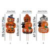 Halloween Pumpkin Metal Stakes Spooky Garden Yard Signs Outdoor Party Decoration for Haunted House Party Lawn Decoration