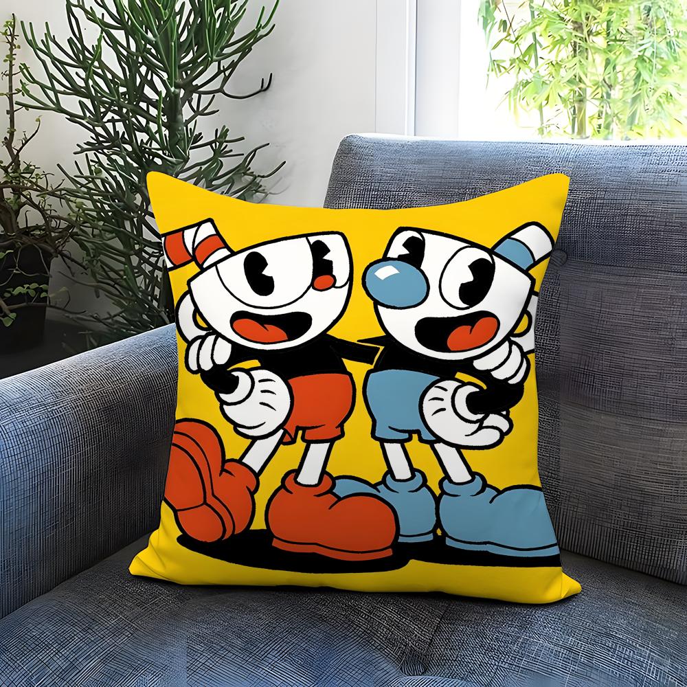 

POPULAR G-GCupheadS Cushion Cover Comfortable Reversible Pillow Cover Ideal for Car Sofa Bedroom & Beyond 30cmx30cm