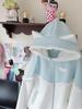 Lilikakoi Cat Ear Hoodie with Ears and Angel and Feather Cute Cat Ear Loose Light Blue Color Y2K Angel Harajuku Women's Frills, Wings, Pattern,