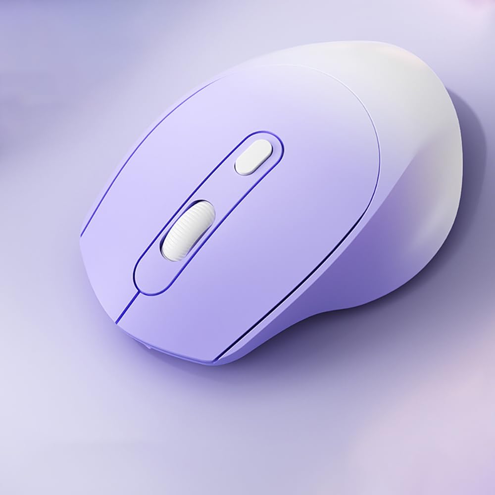 

rechargeable wireless mouse with and with compatible with and smartphones Cute, multi-connectivity (2.4GHz & Bluetooth), quiet, lightweight, portable,