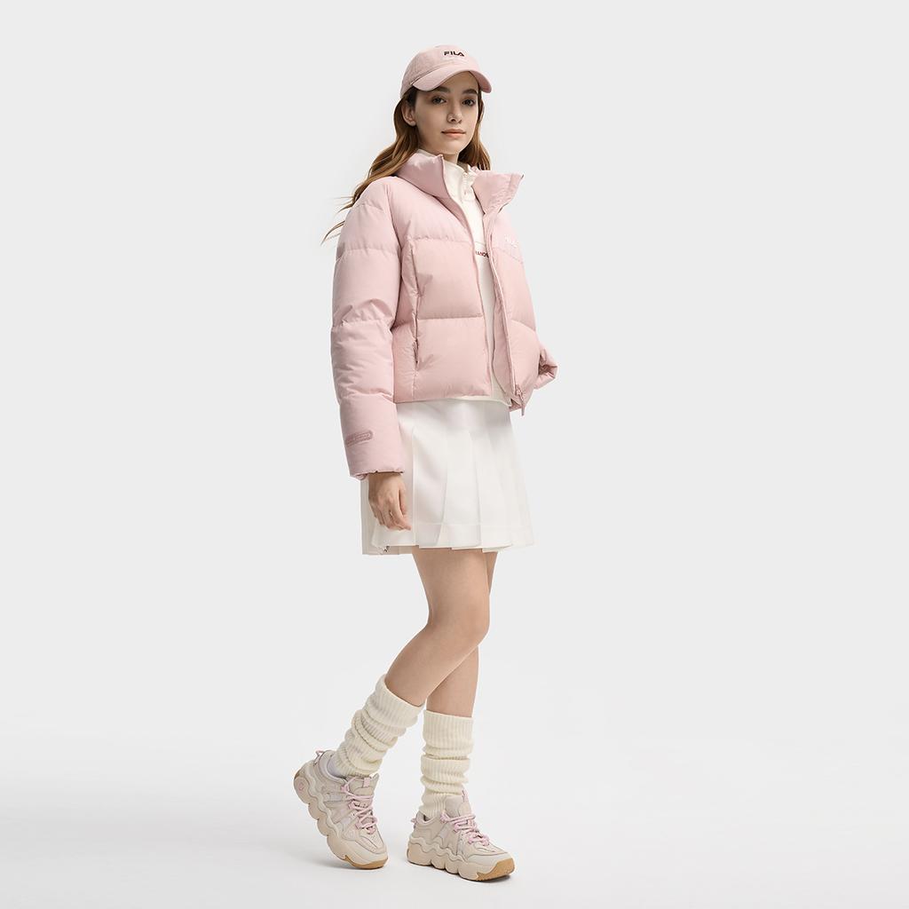 FILA Original RGB Multicolor Fashionable Personality Trendy Simple Classic Sweet Cute Casual Versatile Padded Short Down Jacket F11W549915FPK