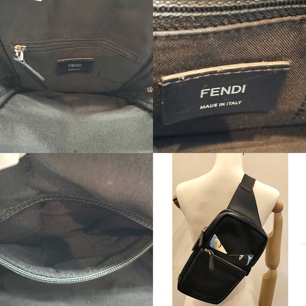 Used FENDI Bugseyebody bag leather mens