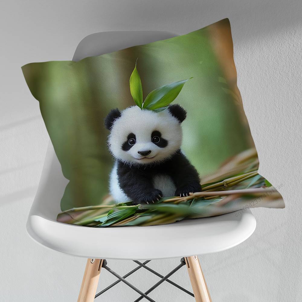 Cute Animal Panda Pillow Over Living Room Sofa Cushion Cover Home Decoration Bedroom Room Bed Pillow Cover
