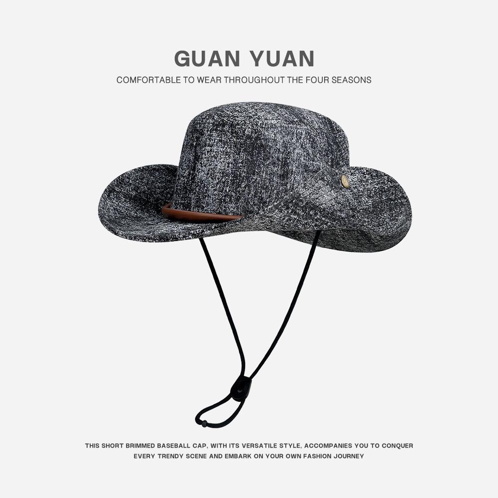 Men's Quick-Dry Color Block Sun Hat, UPF Sun Protection, Waterproof & Breathable; Ideal for Spring/Summer Outdoor Hiking & Sports.