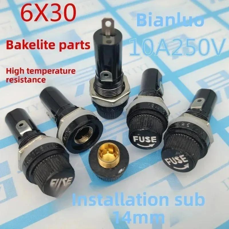 New 5 Pieces 5x20mm Electrical Screw Cap Panel Mounted Fuse Holders 125V/15A 250V/10A