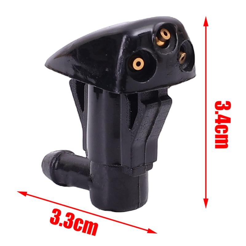 Front Windshield Wiper Washer Jet Nozzle 3 Hole Water Spray Spout Universal Hood Bonnet Fluid Outlet Replacement Accessories Kit 5PCS