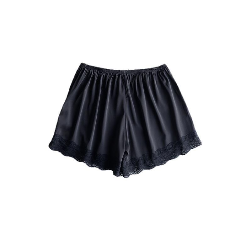Women's 2026 Ice Silk Lace Safety Shorts - Anti-Exposure, No Roll Edge, Plus Size, Summer Thin Base Shorts
