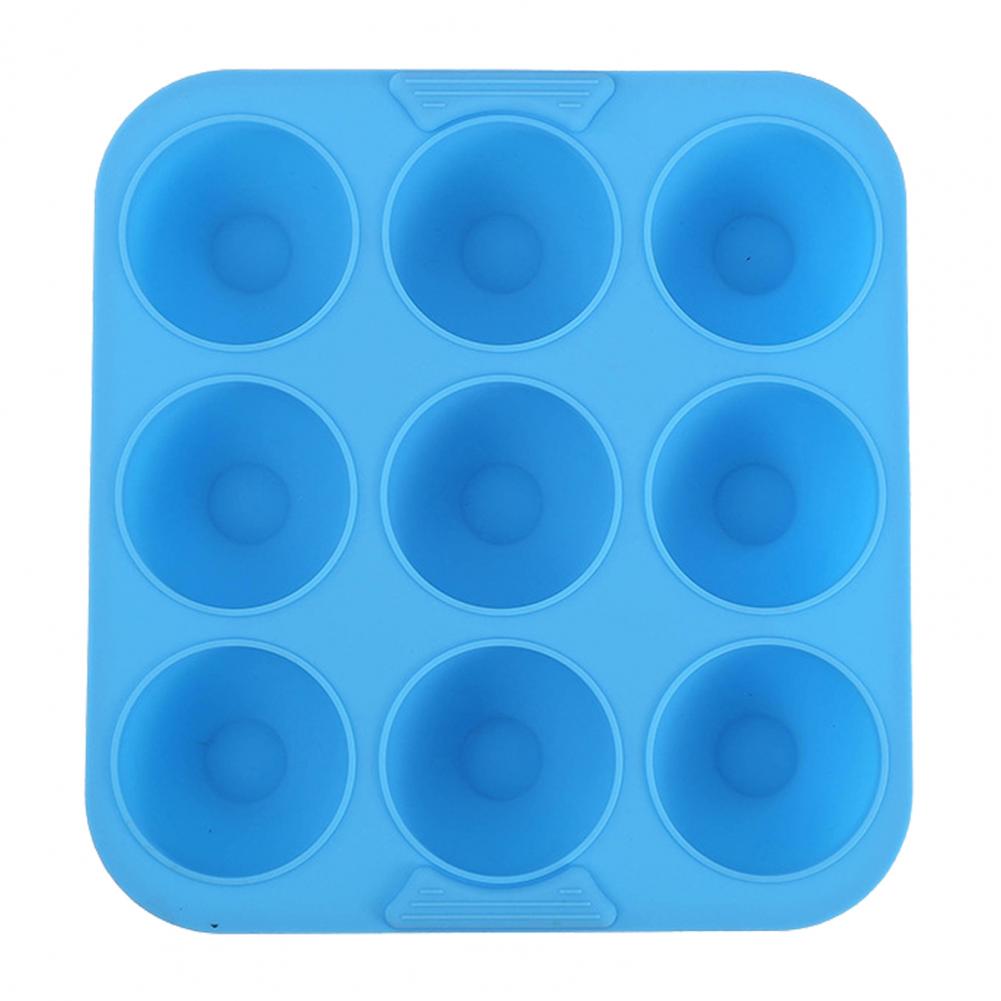 Family Gathering Baking Tool Non-stick Silicone Baking Molds for Cakes Cookies Candy 9-hole Square Cake Mold Round for Ice