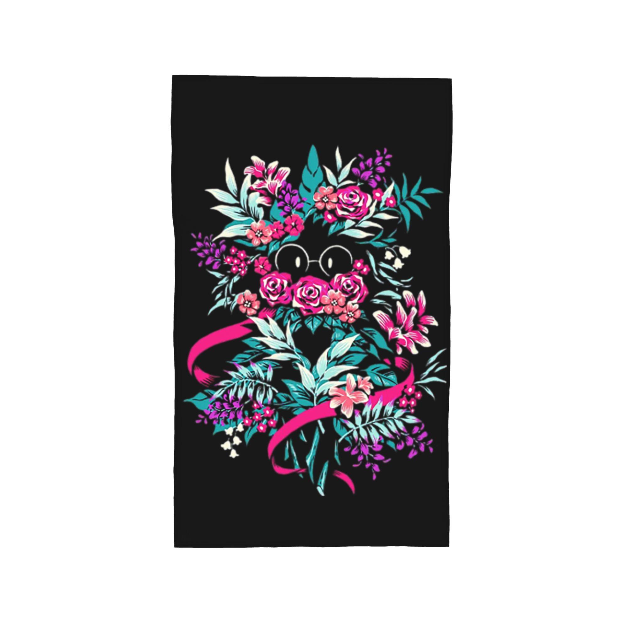 Deltarune Spamton Merch Ralsei Floral Soft Face Towel Quick Dry Pool Bath Cotton Towels Absorbent W40*H60(CM)