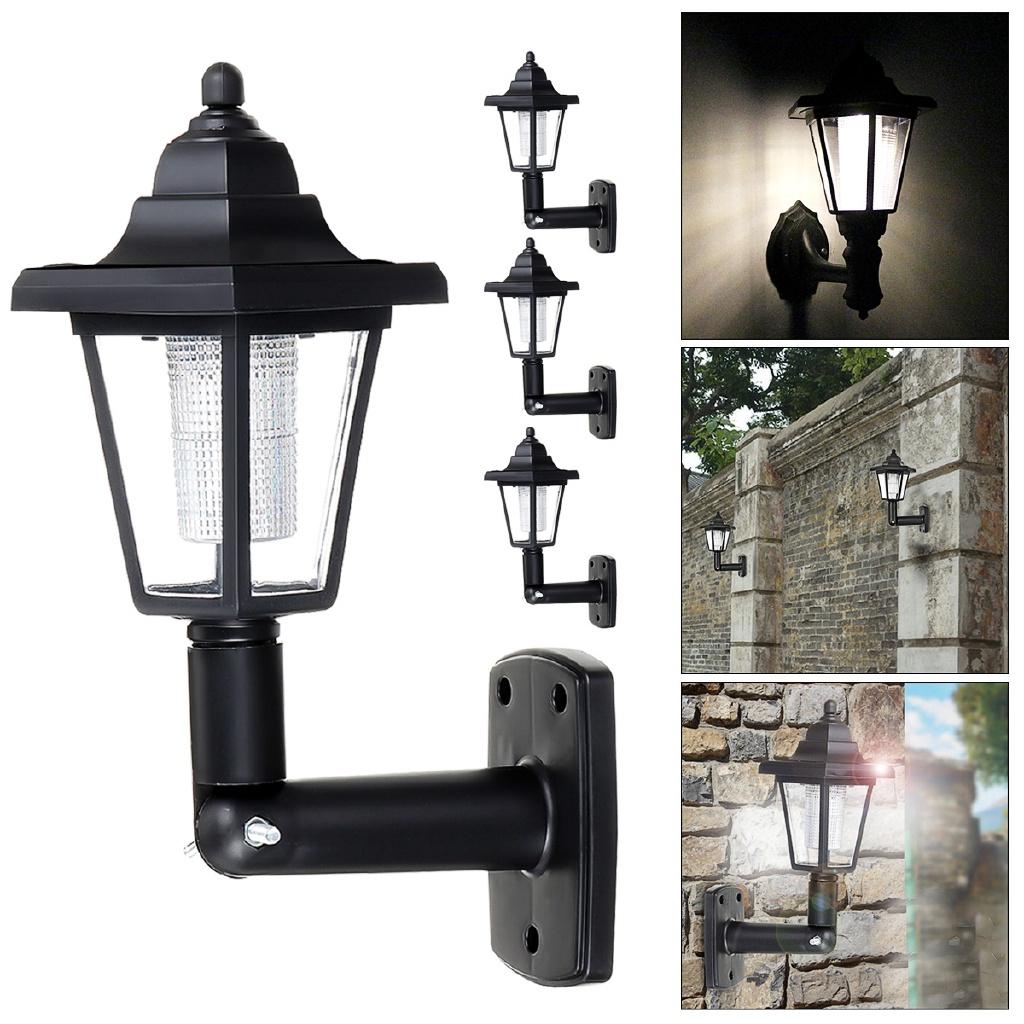 Lămpi Solare de Perete Wireless cu Cap Simplu/Dublu, de Exterior, Impermeabile, Lămpi de Noapte de Perete, Felinar Retro pentru Grădină, Terasă, Curte, Nou