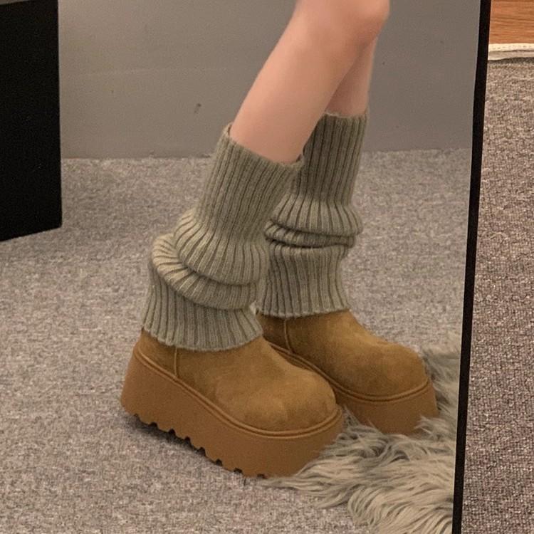 Fur Integrated Soft-soled Snow Boots Women's Autumn and Winter 2025 New Thick-soled Non-slip Piled Thickened Cotton Shoes Short Boots