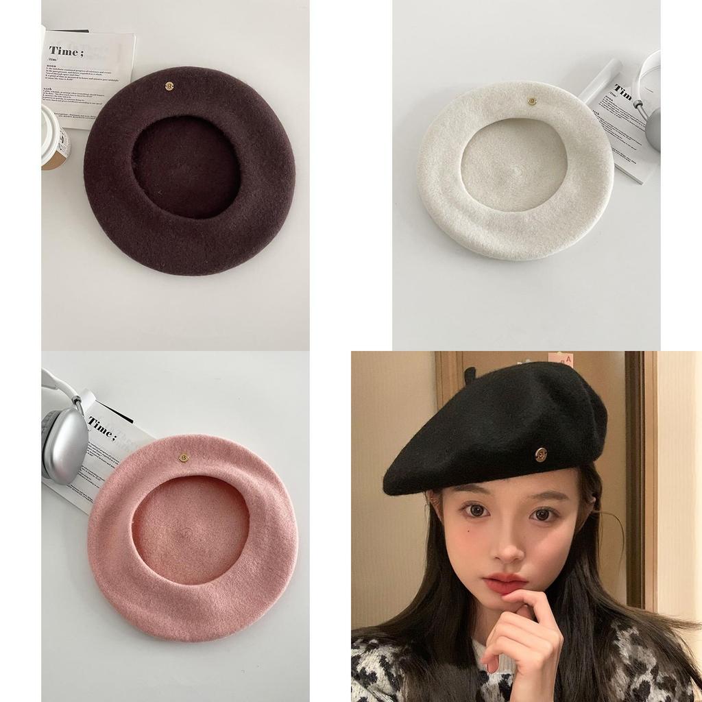 Wool Beret Hat For Women Autumn Winter Warm Fashion Casual Stylish Office Girl