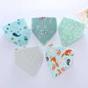 Baby Bibs 5 Pack Baby Bandana Drool Bibs Cotton for Unisex Boys Girls Babador Feeding Smock Infant Burp Cloth Baby Saliva Towel