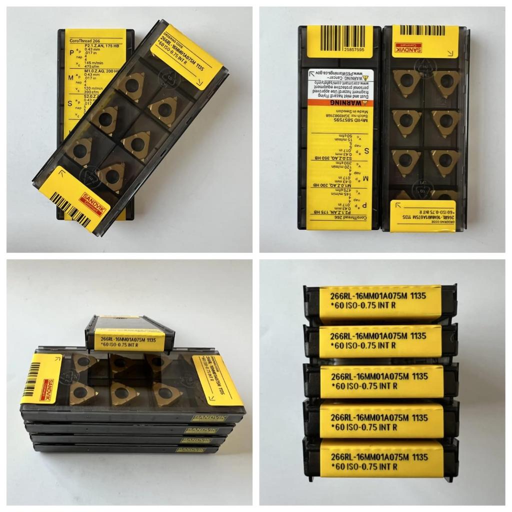 Original Sandvik / 266RL-16MM01A075M 1135 /CNC lathe carbide blade 10 Pcs
