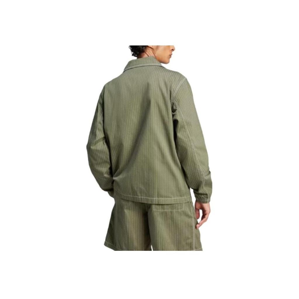 adidas Originals Logo Streifen Reißverschlusskragen Langarmjacke Herrenjacke Grün JP4484