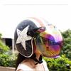 Visera Burbuja Retro de 3 Broches para Casco de Motocicleta Lente Facial Parasol