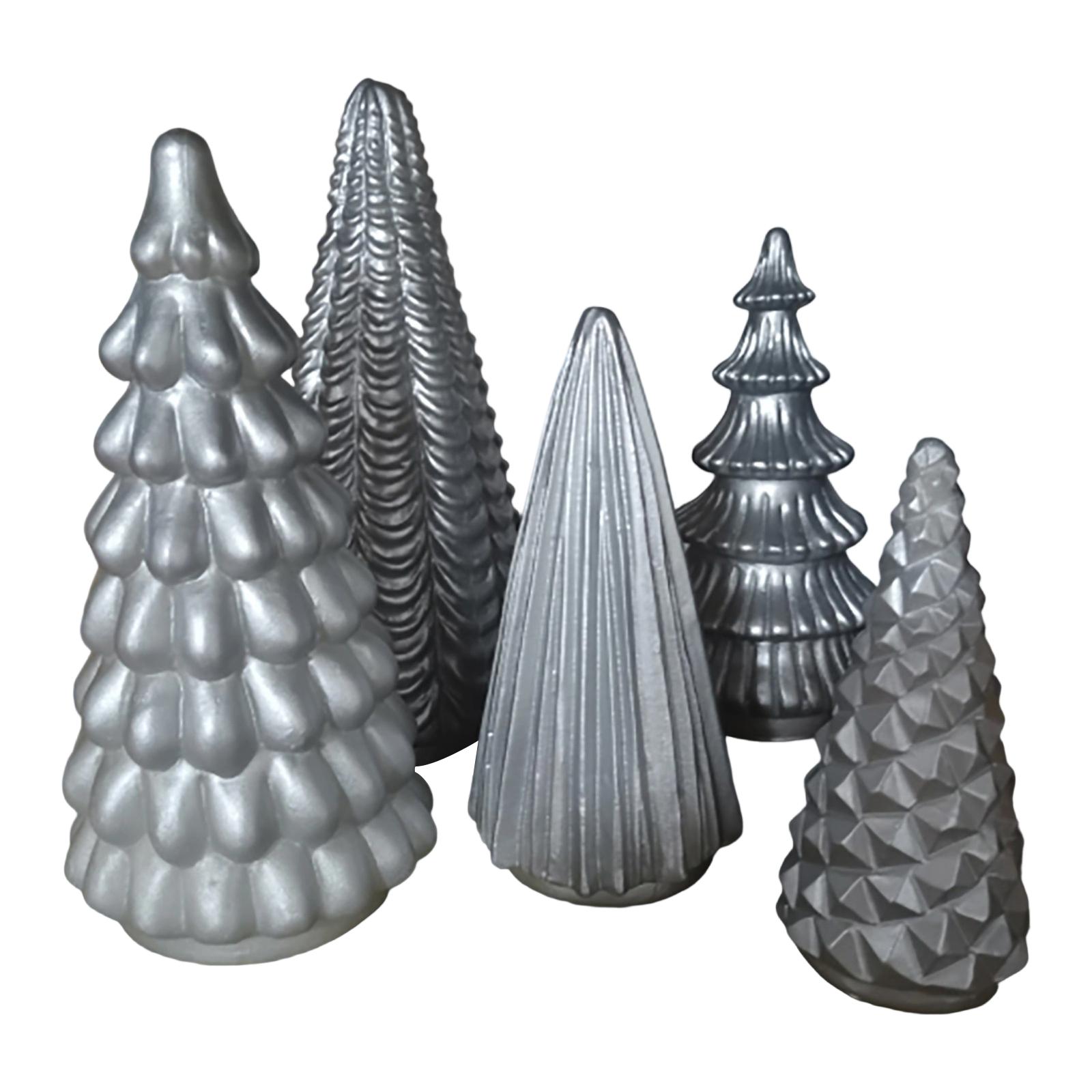 

5 шт. Рождественские украшения, Украшения для рождественской елки, Рождественские подарки, Сюрприз для друзей и семьи, Праздничный подарок, создающий рождественскую атмосферу One Size серебряный