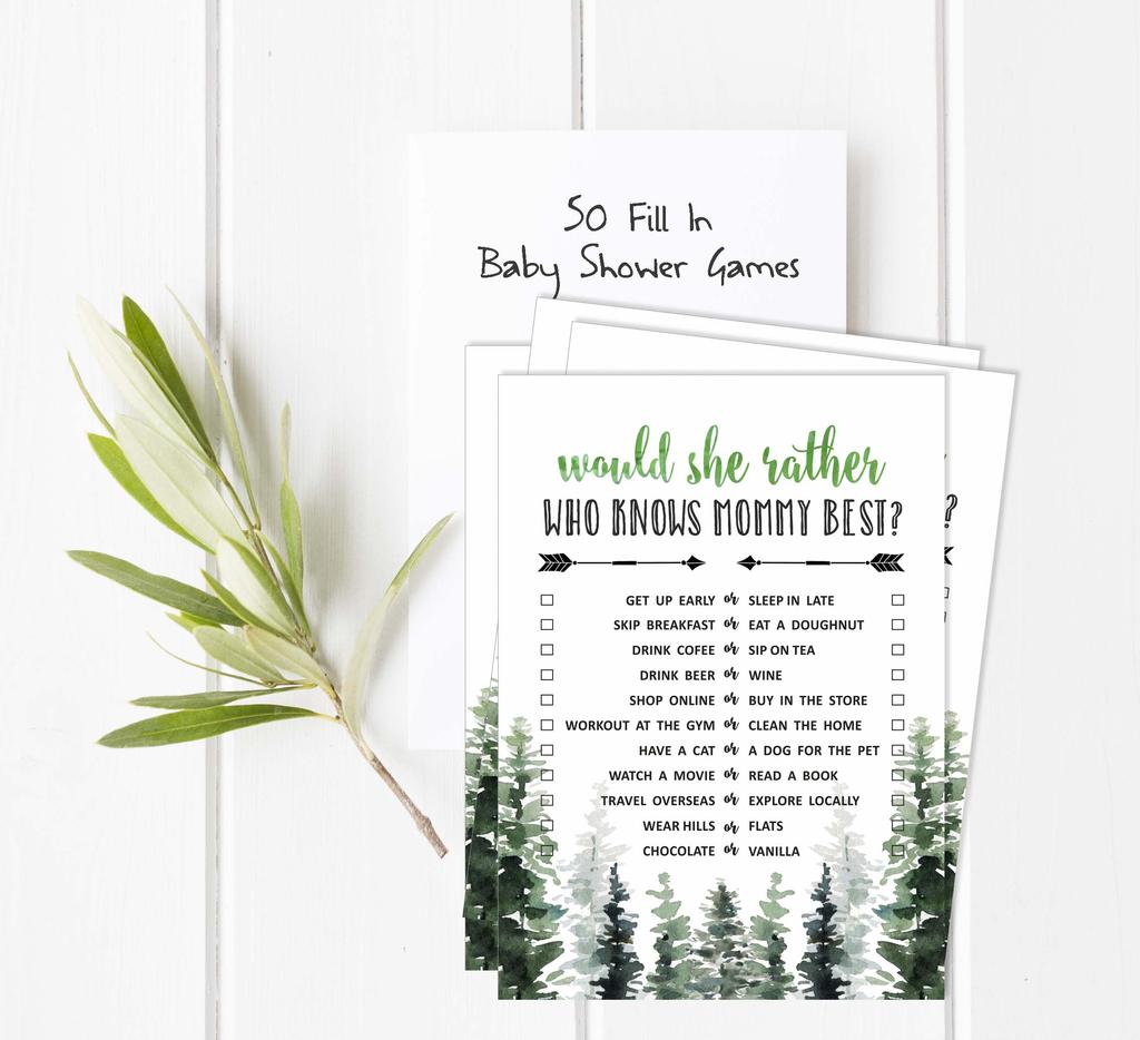 Inkdotpot 50 BabyA  AlphabetA  ABCA  GameA  Greenery Baby Shower Game Greatest Adventure Party