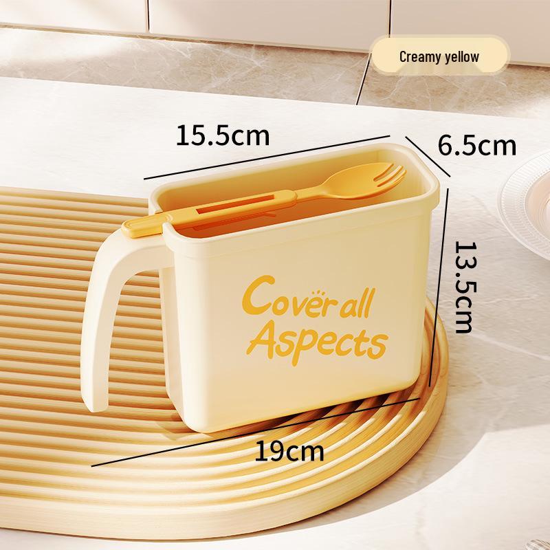 Portable Instant Noodle Bowl - No-Wash, Easy Storage, Multifunction Cooker for Students & Dorms