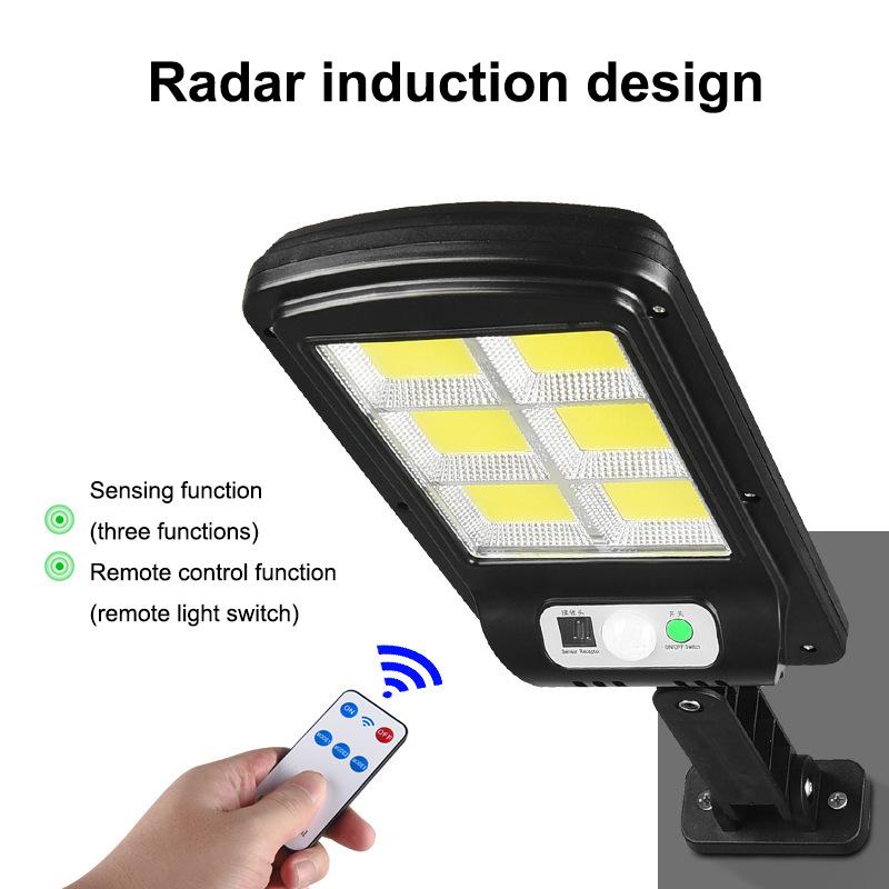 Solar Powered Motion Sensor Light Outdoor Waterproof Courtyard Light Security Light with Remote