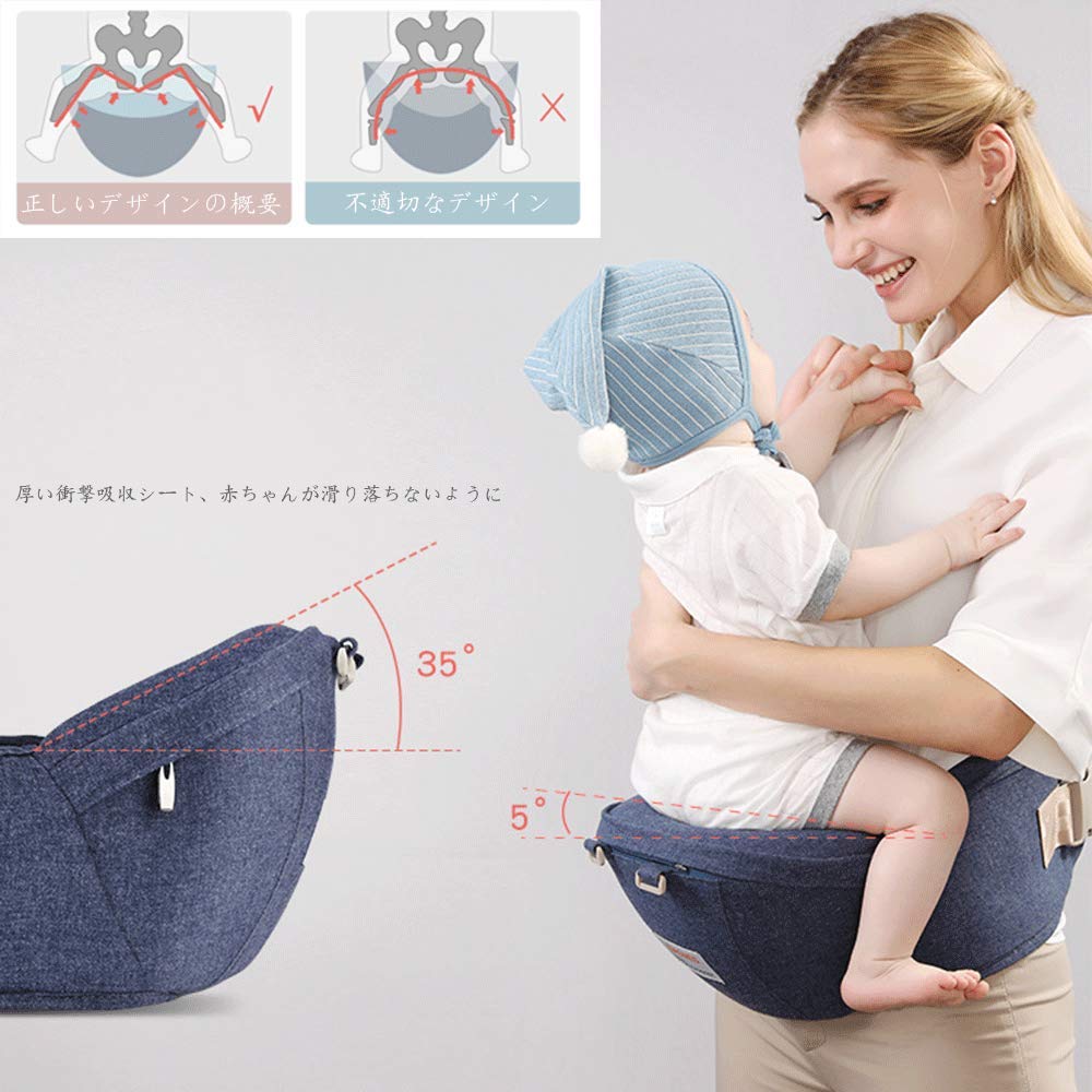 Lukaedy Multifunksjonell Baby med Avtakbart Hoftesete og Midje for Nyfødte til 3 År Pustende 3D Memory Foam Sete Bæresele, 12-veis, Bæresele, Gammel,