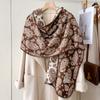 Thick Warm Winter Cashmere-Like Scarf for Women - Luxury Paisley Print Shawls Wraps, Lady's Travel Stole & Fashion Bufanda