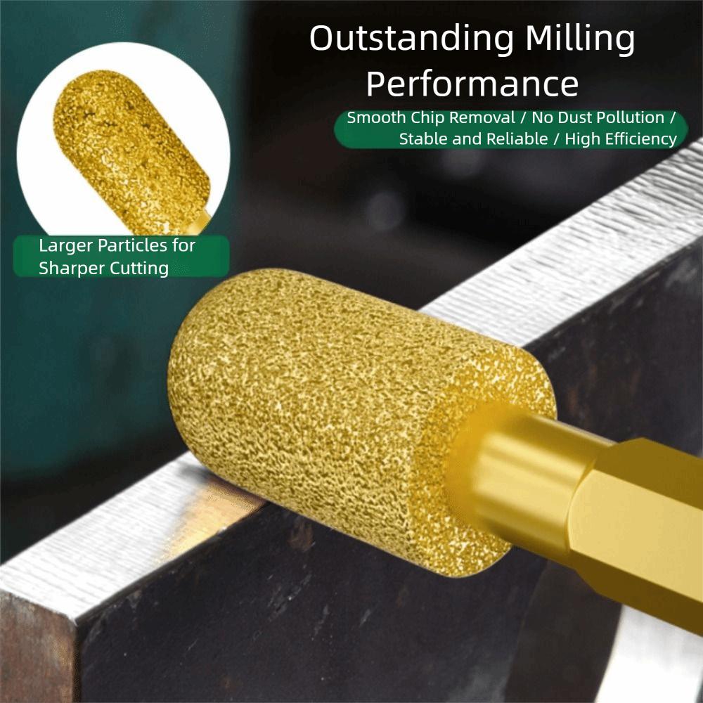 Efficient Abrasive Tool Adamas Rotary Tool Set Coated Grinding Burr  Glass Stone Carving