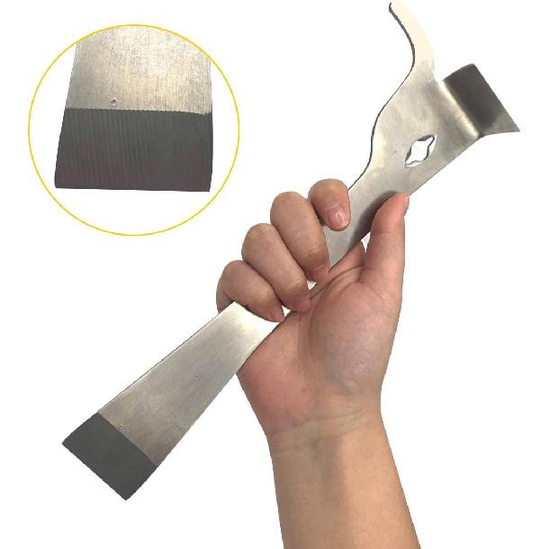 2pcs-Polished Stainless Steel Hive Scraper Tools J-Hook Beekeeping Tools Bee Hive Box Scraper for Beekeepers Supplies Beekeeping Equipment