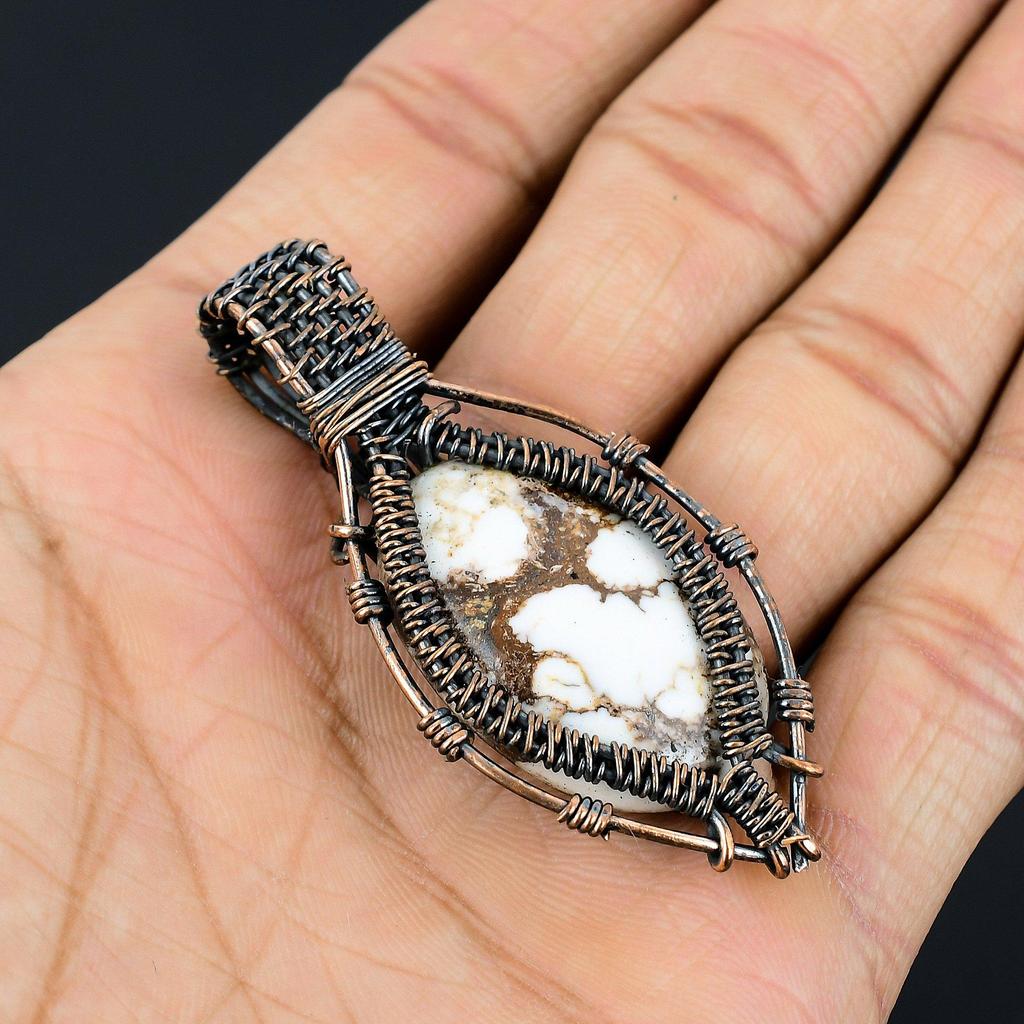 Wild Horse Pendant Gemstone Jewelry, 999 Copper Wire Wrapped Handmade Pendant, Latest Design Jewelry