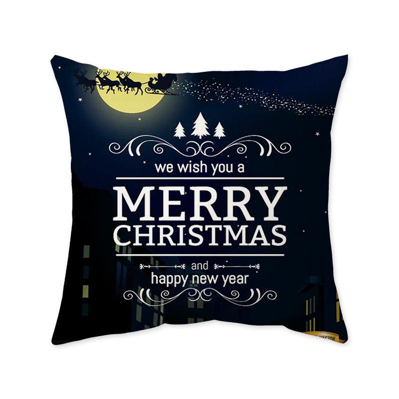 Christmas Festive Cushion Pillow Cover Ins Style Fashionable Bedroom Living Room Sofa Decorative Pillow Cover