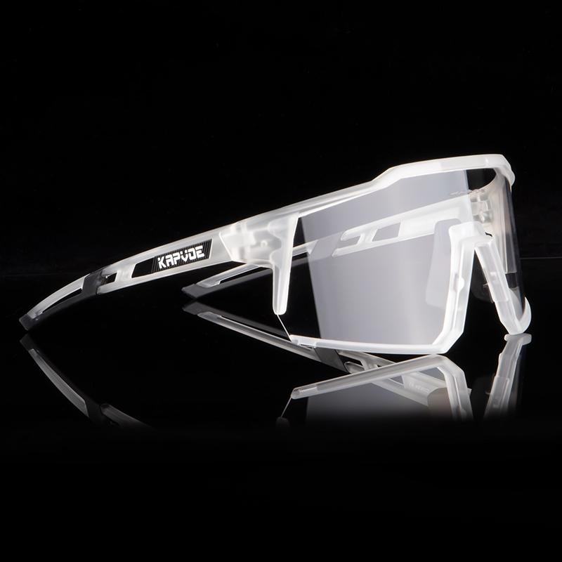 Kapvoe Photochromic Cycling Glasses Outdoor Sports Men Bike Glasses Women Mountain Bicycle Riding Protection Goggles Eyewear