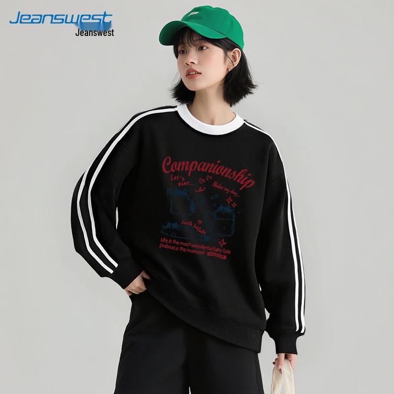 Jeanswest Women's 2025 Loose Fit Round Neck Sweatshirt