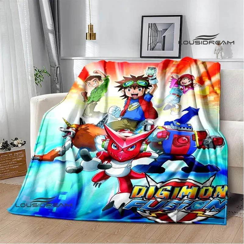 Digimon Cartoon Printed Blanket Flannel Warm Blankets Soft and Comfortable Blanket Bed Linings Cubre Cama Birthday Gift