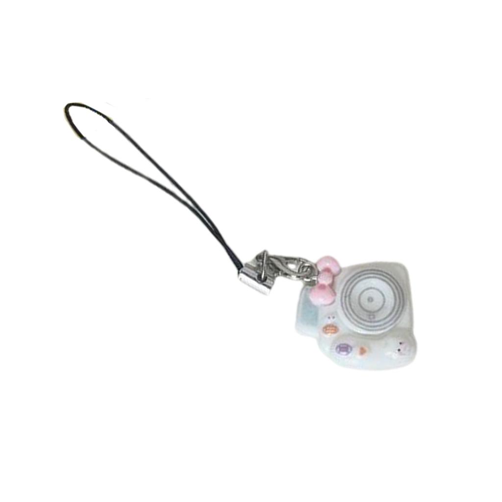 Cute Cartoon Mini Macaron Camera Charm Keychain Pendant Lightweight Phone Chain Resin Accessory For Bags Keys