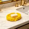 Soap Box, Cheese Shape with Removable Drain Layer, Quick Cleaning Anti-Slip Soap Holder, for Bathroom Countertop
