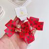 Bells Santa Claus Kids Hair Band Christmas Hair Ring Bow Rubber Band Christmas Hair Rope