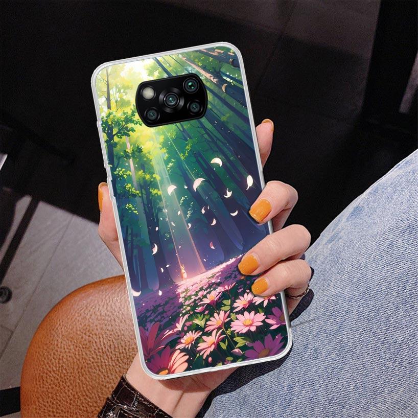 Anime Aesthetic Scenery Phnoe Case for Xiaomi Poco X5 X6 X7 Pro X4 Gt F7 Ultra M8 M7 Redmi 15C 15 13C 13 12C 12 Unique Cover Coq