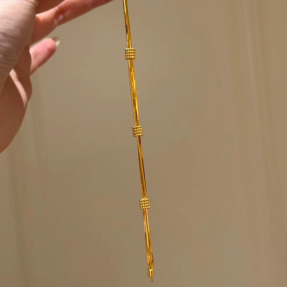 Vintage Gold Multi Layer Snake Bone Fringe Bracelet Women Fashion Luxury Elegant All Match Shining Snake Chain Jewelry