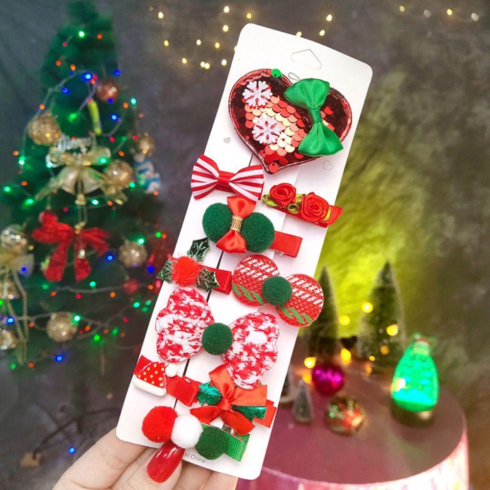 Deer Horn Children Antler Hair Clip Sequin Children Bow Hairpin  Christmas Costume Dress Up