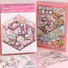 20in1 Landscape Sticker Book Cartoon Cute Cabin Scene Decorative Decals Free Combination DIY Miniature Scene Scrapbook Kit Girl