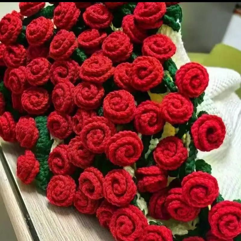 

Вязаное крючком одеяло-цветок розы - Креативный подарок для девочек 60 cm Blanket - 21 Flowers