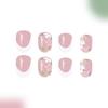 24pcs Acrylic False Nail With Short Shape And Glitters Finish Press on Nail For Fashionable Women Nail Decoration