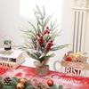 Mini Potted Christmas Tree with Snow - Perfect for Desktops, Hotels, Malls, and Window Displays