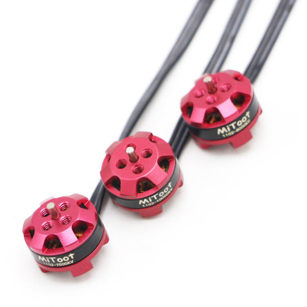 4pcs/lot RC Motor 1102 7500KV 8000KV 10000KV 1-3S Brushless Motor for 50-90mm Micro FPV Racing Drone