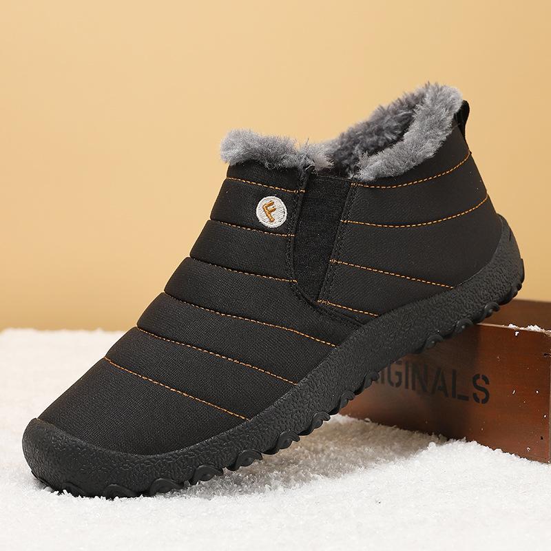 Large size snow boots winter Northeast men's lazy foot-covering mountaineering high-top velvet warm men's shoes